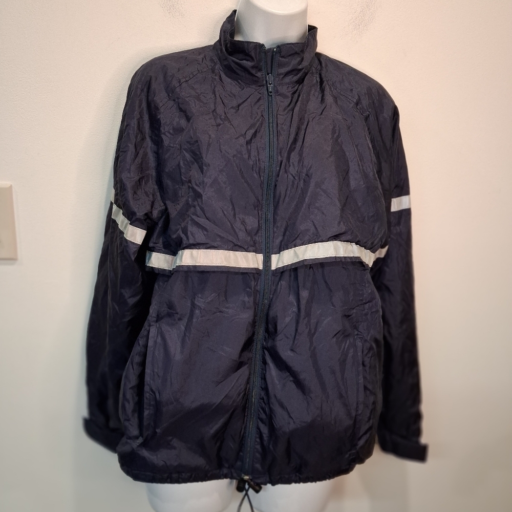 Ll Bean Womens Size L Navy Colored Full Zip Windbreaker